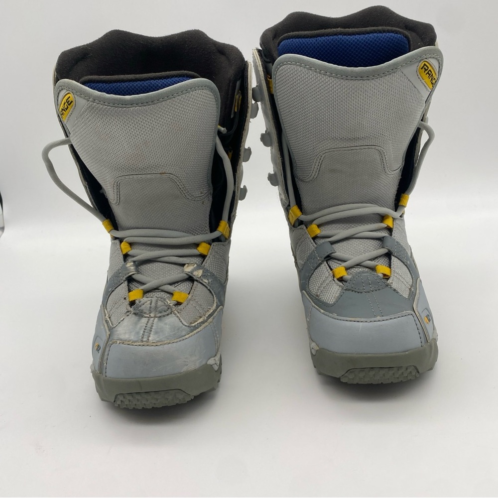 K2 Range Snowboarding Boots Womens Size 5 Lace-Up Level 1 Gray Yellow